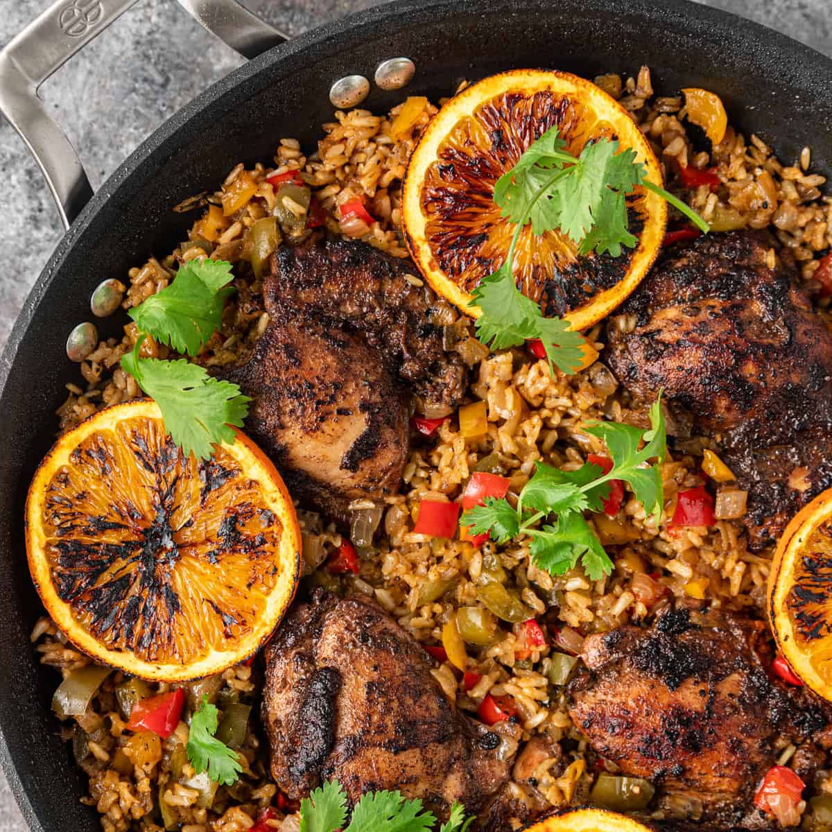 plate of jerk chicken